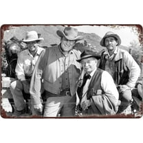 Retro Funny Metal Sign Sheet Signs Tin Sign,Cast Of Gunsmoke,Outdoor Home Wall Decoration, Size12x8