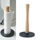 thumbnail image 4 of Soporte de toalla de papel de madera Estante de cocina de tejido negro, 4 of 8