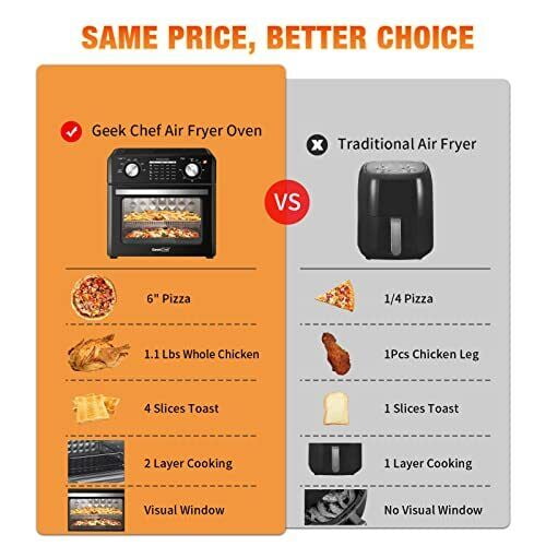 Buy Geek Chef Air Fryer 10QT Countertop Toaster Oven 4 Slice Toaster