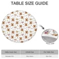 thumbnail image 6 of White Highland Cow Flower Pattern Round Fitted Tablecloth with Elastic Edge,Dining Table Cover Waterproof,Outdoor Round Tablecloth for Camping,Dining,Indoor and Outdoor, 6 of 7