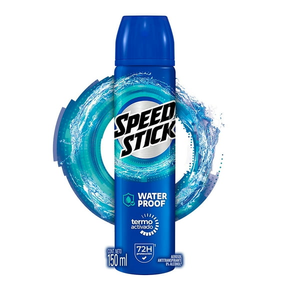 Desodorante Hombre Men Speed Stick Waterproof Fresh Antitrasnpirante en Aerosol 150 ml