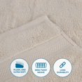 thumbnail image 4 of Superior Solid Zero Twist Cotton 3-Piece Towel Set, Ivory, 4 of 11