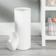 thumbnail image 5 of iDesign Toilet Paper Canister with Lid, Storage for 3 Rolls, 6.3'' x 15.5'', White, 5 of 5