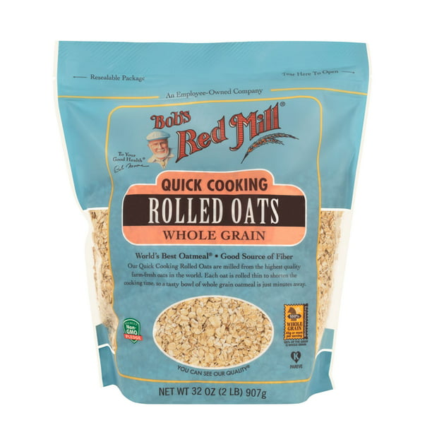 Bob's Red Mill Quick Cooking Rolled Oats, 32 oz - Walmart.com