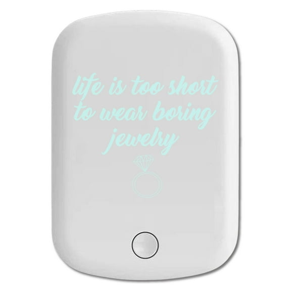 DistinctInk Magnetic Battery Pack, 5000 mAh Wireless Portable Charger with USB-C Cable, Compatible with MagSafe iPhone 14 / 13 / 12 Series - Life is Too Short to Wear Boring Jewelry