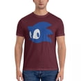 thumbnail image 3 of Camisetas con el logotipo de la cabeza para hombre, camiseta divertida de Sonic, camiseta de manga corta con cuello redondo, ropa de algodón puro recién llegada, 3 of 5