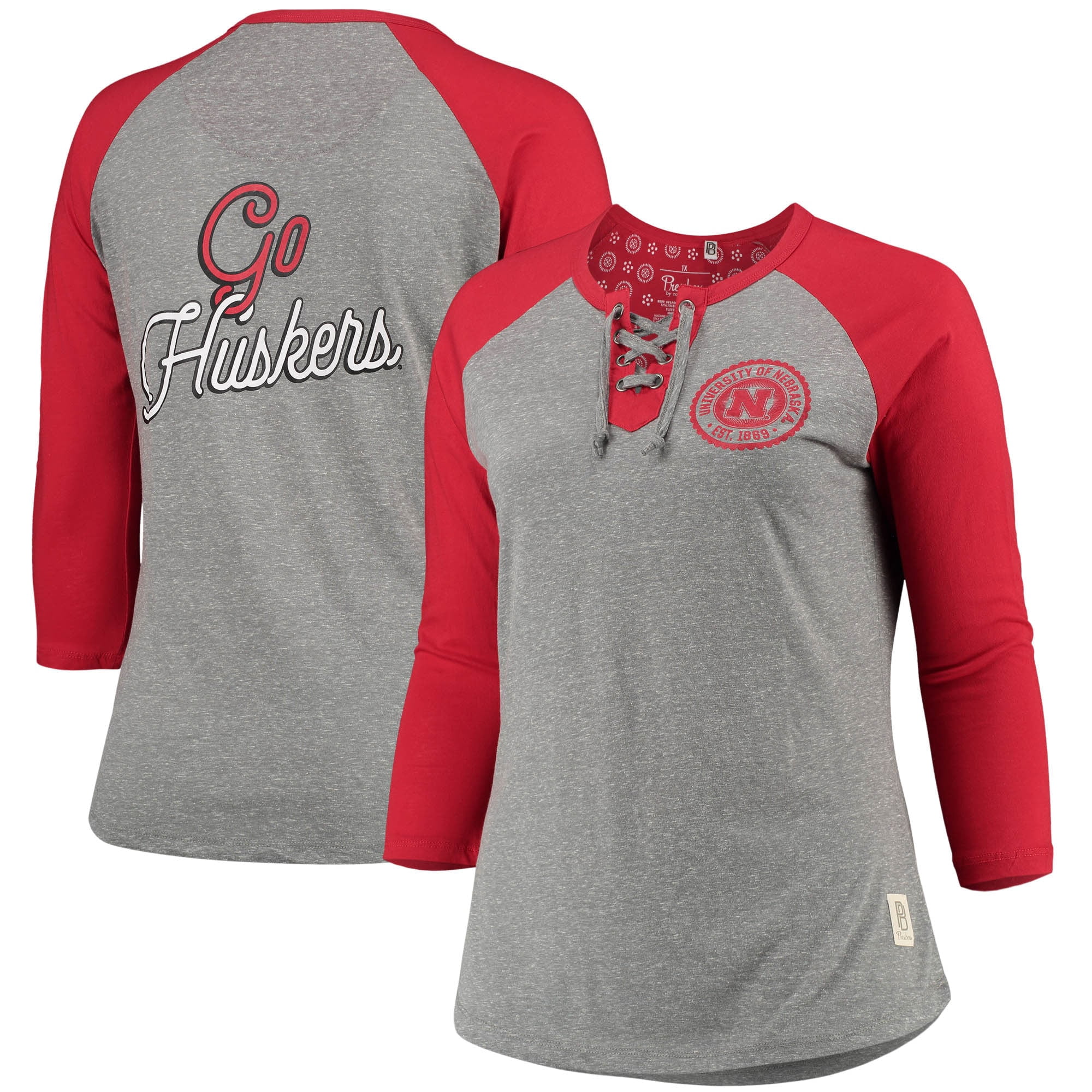 Nebraska Huskers Pressbox Women's Plus 