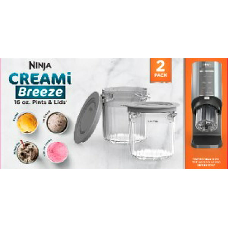 2x Ninja® CREAMi® Breeze Pints for NC200 & NC100 Ice Cream Makers