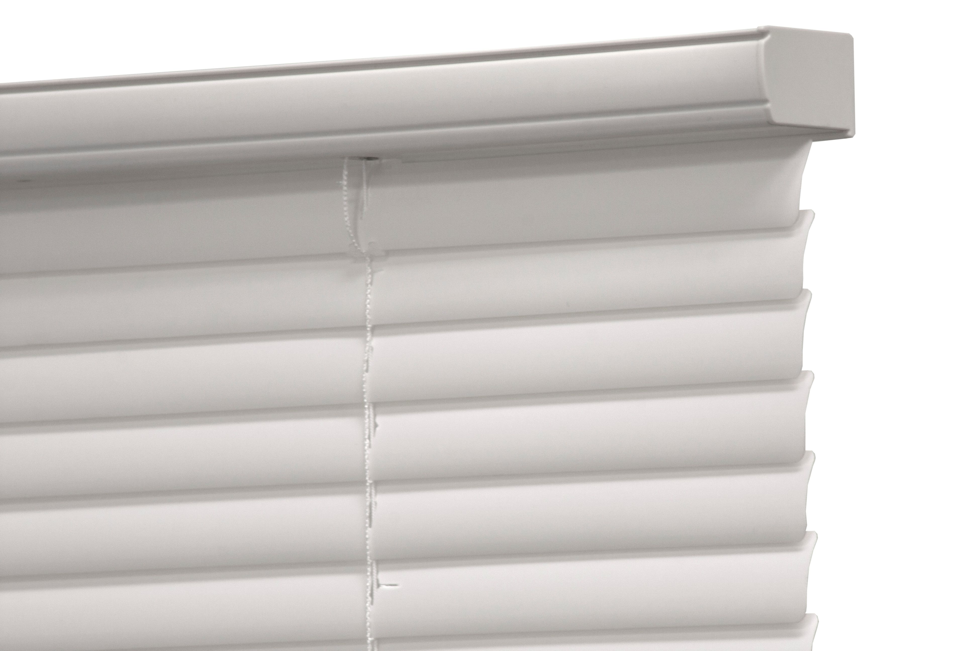 MAINSTAYS 1″ CORDLESS VINYL LIGHT FILTERING BLINDS, 1-PIECE, WHITE, 30″ W X 64″ L