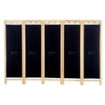 thumbnail image 1 of Biombo Mampara Madera DE Pino Natural 5 Paneles Negro MARDAM, 1 of 2