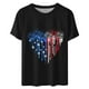 thumbnail image 3 of Camisetas de Manga Corta para las Mujeres, Blusa de Manga Corta de la Moda Del Día de la Independencia Hecha de Poliéster Cómodo para la Primavera Verano, Blusas de Manga Corta para las Mujeres, 3 of 7