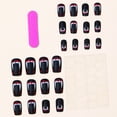 thumbnail image 2 of 24pcs Halloween Press on Nails Short Fake Nails with Ghost Pumpkin Bat Spider Web Design Y2k Glitter False Nails Halloween Full Cover Cute Stick on Nail for Woman Kit Nail, 2 of 9