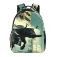 thumbnail image 1 of Fotbe Bull Charging Through Waves Mochila Casual con Estampado para Escuela, Viajes y Actividades al Aire Libre - Duradera, Ligera y Cómoda, 1 of 5