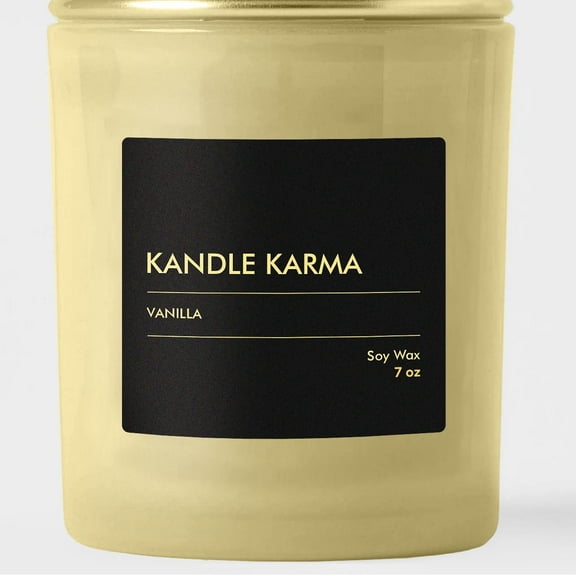 Kandle Karma Vanilla Scented Soy Wax Candle (200g/7oz)