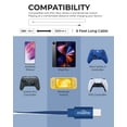 thumbnail image 7 of Liquipel Powertek USB Type C Charger Cable, 6ft Fast Charging USBC to USBA Cord, Adapter for Car, Galaxy, Android, Note, MacBook, Nintendo, Playstation, Chromebook, Pixel, Two Tone Blue, 7 of 7