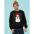 thumbnail image 2 of Pixeled Snowman Men Sweatshirt, Male 3X-Large, 2 of 4