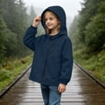 thumbnail image 5 of Samdudou Girls Rain Jackets Waterproof Hooded Windbreaker Lightweight Outerwear Kids Zip Up Long Sleeve Coats Outdoor Recreation Jacket with Pockets Size 5-16 Years, 5 of 8