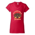 thumbnail image 2 of Wild Bobby, Life is Better with My Daschund Cute, Dog Lover, Women Standard V-Neck Tee, Red, X-Large, 2 of 4