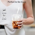 thumbnail image 6 of 20 Pcs 16 oz Clear Plastic Cups with Lids and Straws, Sturdy Food-Safe Disposable Cups for Iced Coffee, Smoothies and Cold Beverages, 6 of 6