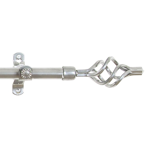 Achim Metallo Decorative Curtain Rod and Finial Lexus