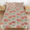thumbnail image 6 of 3 Pcs Soft Bedding Set, Includes 1 Duvet Cover with Zipper And 2 Pillow Shams,Hand Drawn Peach Pattern Queen(90"×90"), 6 of 8