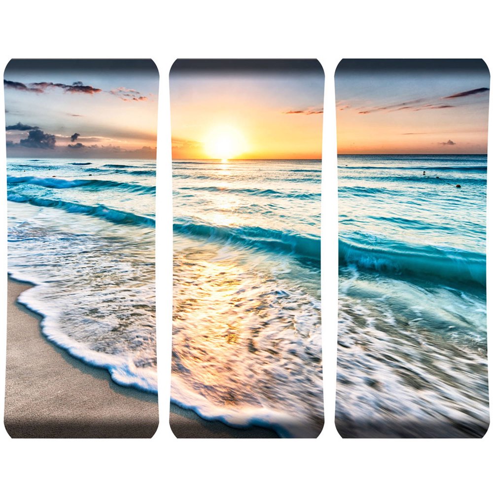 Hd Curved Wall Art Cancun Sunset Metal Wall Art By Next Innovations
