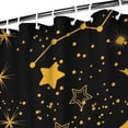 thumbnail image 4 of Gothic Shower Curtain - Dark Celestial Moon & Star Print, Mystical Cosmic Theme Bath Decor, Waterproof Polyester, 36"Wx72"L, Goth Aesthetic Gift, 4 of 5