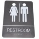 thumbnail image 1 of Letrero de Baño Braille ANGGREK Acero Inoxidable 20 x 15 cm, 1 of 7