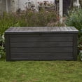 thumbnail image 4 of Keter Westwood Outdoor 150 Gal Deck Storage Box for Tools, Brown (2 Pack), 4 of 10
