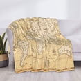 thumbnail image 3 of Yiaed World Map Print Blanket Throw Blanket Soft Cozy Flannel Blanket for Home Bed Sofa Couch Chair-60"x50", 3 of 6