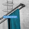 thumbnail image 2 of Double Shower Curtain Rod 27 to 119 Inches,Elegant Wall Mounted Double Shower Rods, Black Adjustable Curtain Pole for Bathroom,Laundry,Room Divider,Kitchen, 2 of 9