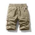 thumbnail image 3 of Homeyce Cargo Short for Men with Multi-Pocket Elastic Waistband Short Pants Drawstring Ripstop Straight Leg Cargo Shorts Lightweight Stretch Summer Casual Baggy Beach Shorts,Brown L, 3 of 4