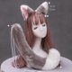 thumbnail image 2 of Anime Plush Faux Fur Kitten Wolf Ears Headband Tail Set Cosplay Party Costume, 2 of 4