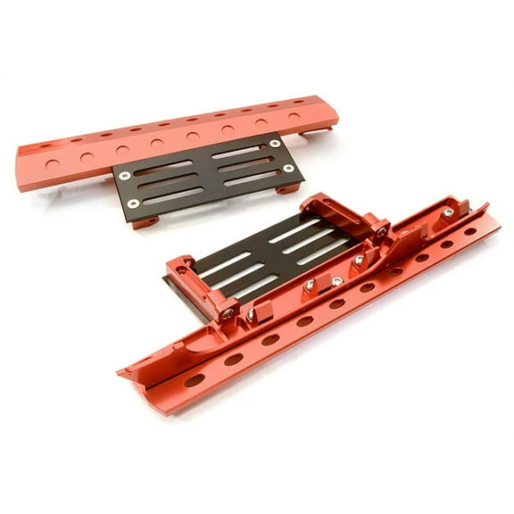Integy RC Toy Model Hop-ups C26892RED Billet Machined Realistic Deluxe Side Step for SCX-10, Dingo, Honcho & Jeep