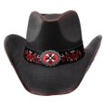 thumbnail image 6 of Slccxzc Unisex Summer Straw Cowboy Hat Wide Brim Sun Protection Panama Hat, 6 of 7