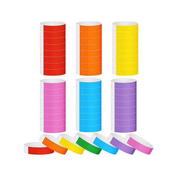 Pulseras de Papel Matsuzay 6 Rollos Impermeable Kit Surtido para Discoteca Teatro Fiesta Color Mezclado