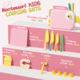 thumbnail image 2 of Herramientas de cocina Montessori Lullulii para niños pequeños, cuchillos para cocinar de verdad, juego de cuchillos para niños pequeños con caja de almacenamiento, cuchillos seguros para niños, juego, 2 of 8