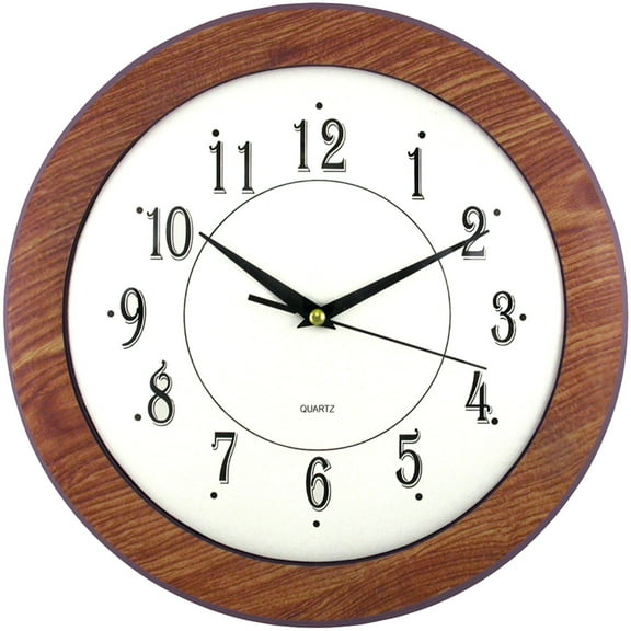 Timekeeper 12-In. Wood Grain Round Wall Clock, 6415PT