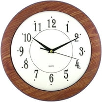 Timekeeper 12-In. Wood Grain Round Wall Clock, 6415PT