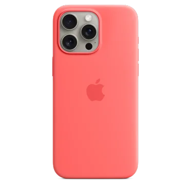 i Apple Guava Silicone Case for iPhone 15 Pro Max with MagSafe