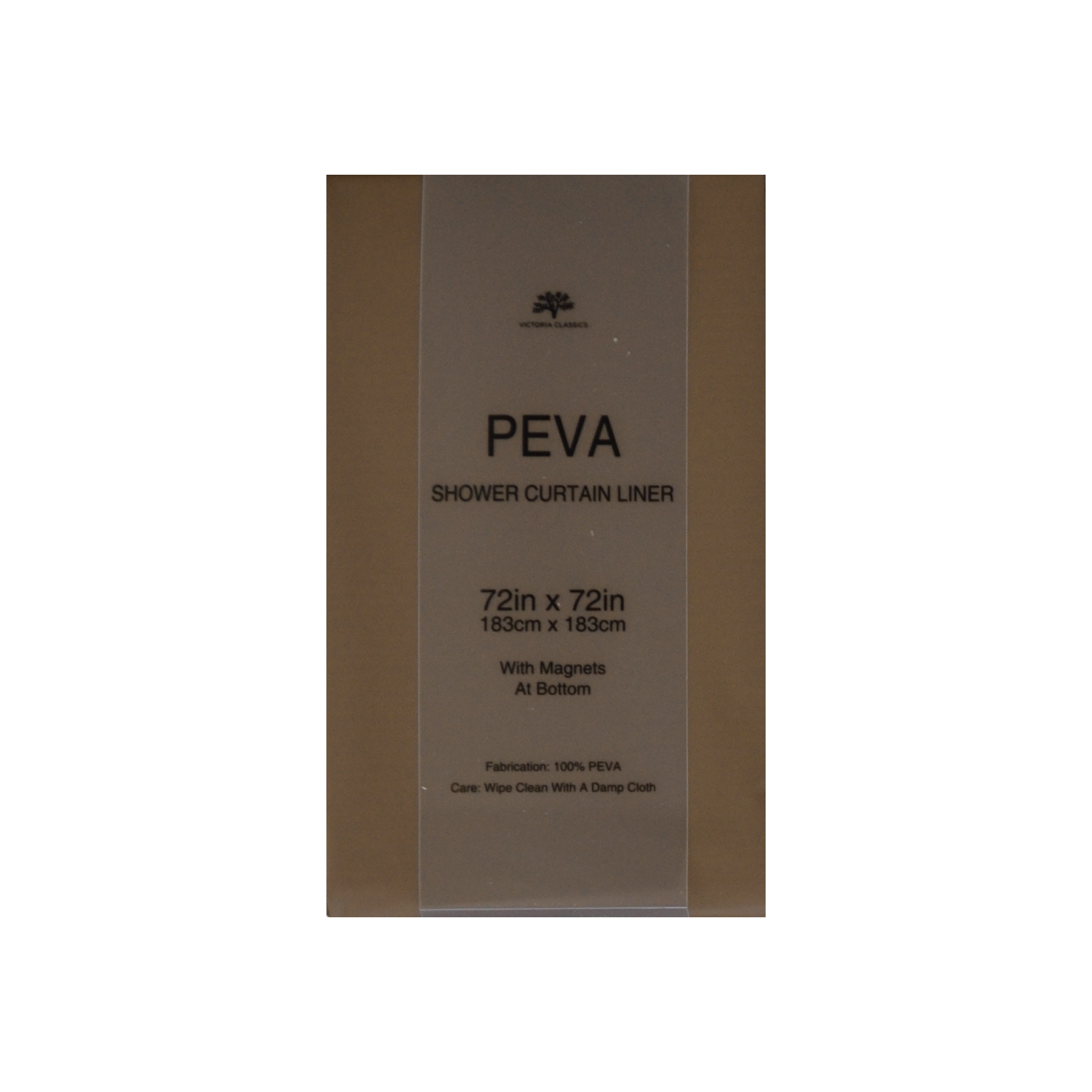 Soft NonToxic PEVA Shower Curtain Liner with and Metal