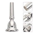 thumbnail image 3 of Shisuyan 1pc Euphonium Mouthpiece Beginners Professional Player Replacement Euphonium Part (Silver), 3 of 8
