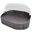 thumbnail image 5 of vidaXL Daybed Round Outdoor Patio Lounge Bed with Canopy for Lawn Poly Rattan, 5 of 11