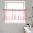 thumbnail image 4 of 70"X22"Boho Lace Window Curtain Valance Embroidered Solid Color Farmhouse Light Filtering Small Window Tier for Kitchen Living Room, 4 of 6