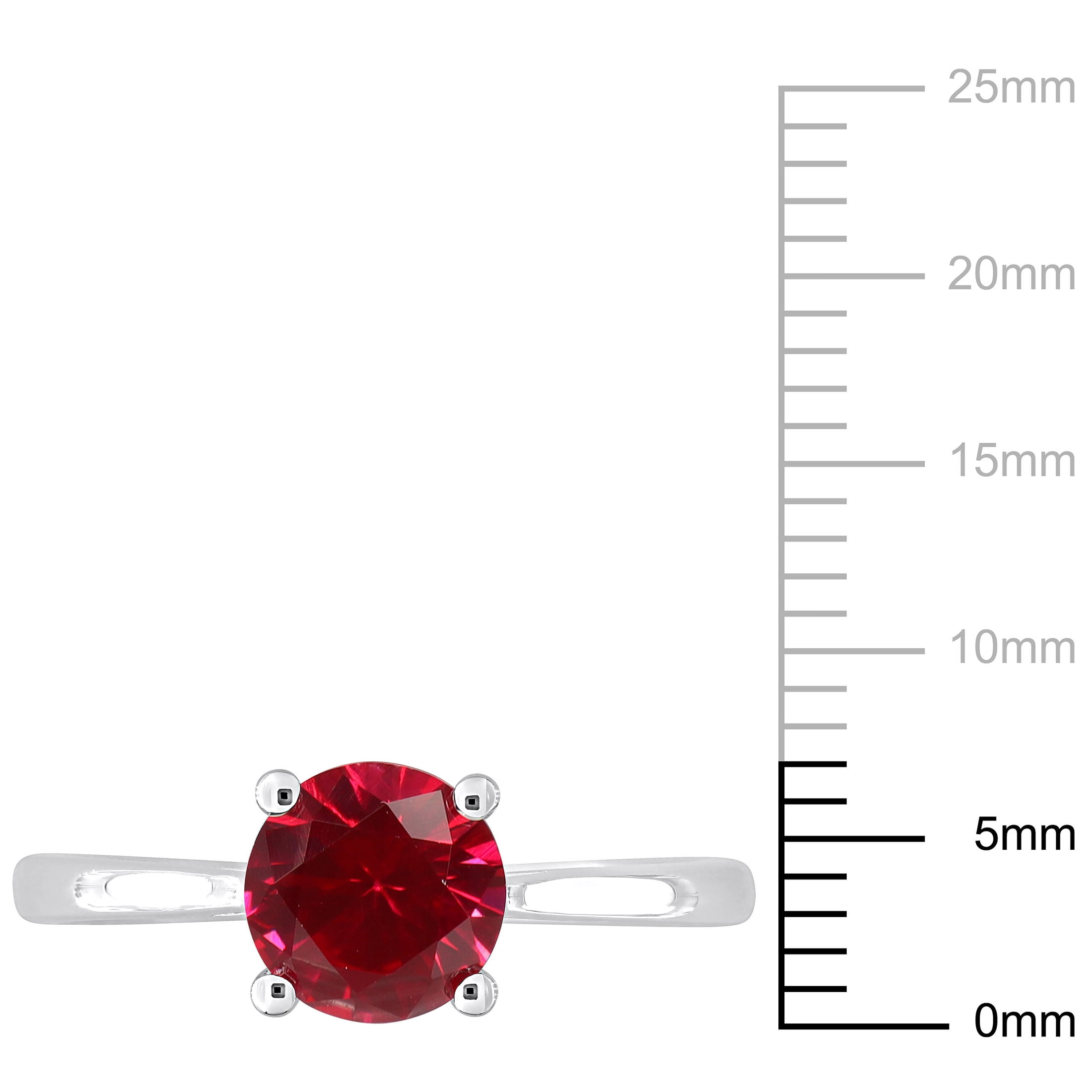Everly Women's Created Ruby Sterling Silver Ring