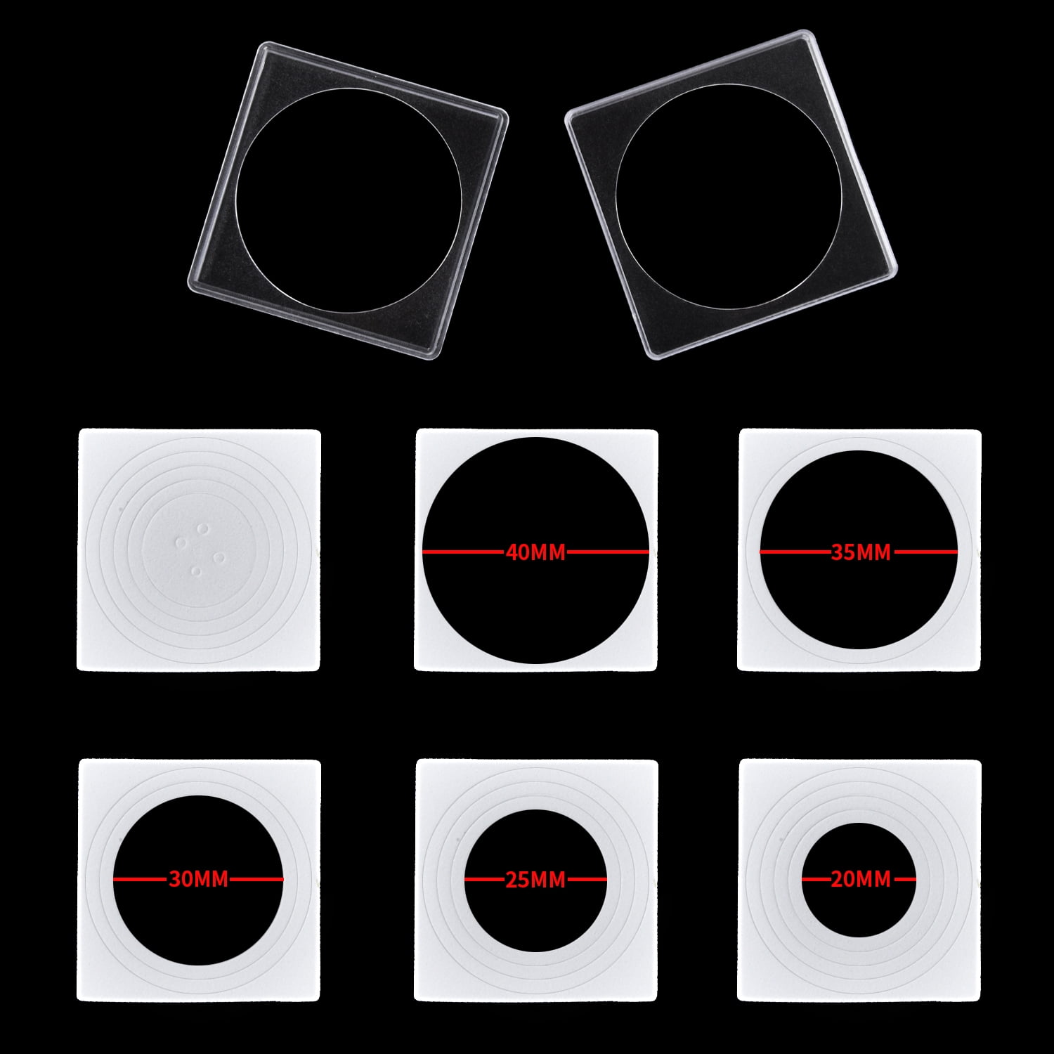 Fullcase 168 Pieces 46mm Coin Capsules with Foam Gasket and Plastic Storage Organizer Box, Coins Collector Case Holder