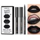 thumbnail image 1 of Pakivs 3 piezas negro mate líquido lápiz labial delineador de labios brillo de labios trío juego de labios impermeable de larga duración hidratante aterciopelado mancha de labios un paso labios kits d, 1 of 5
