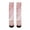 Pink Marble Pattern, variant on White Marble Pattern Women's Crew Socks, Mid-calf Polyester Running Athletic Socks with Reinforced Heel & Toe, Soft Stretchy Gifts Ideas for Holiday Birthday Gifts