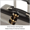 thumbnail image 3 of Square 2Pack PU Leather Skull Bee Cruise Luggage Tag with Privacy Cover and Name ID Tag for Travel Handbags Backpacks Luggage Tags, 3 of 6