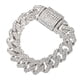 thumbnail image 1 of Gentleman Bangle with Key Lock Design for Men in Silver Color One Size Fits All, 1 of 3